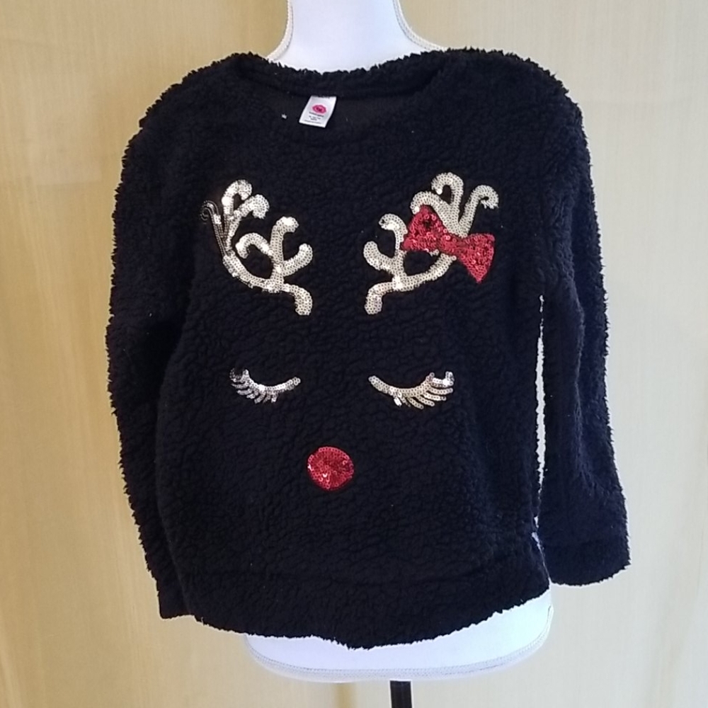 Kids- Reindeer Fleece Pull Over Med